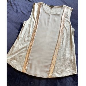 J. Crew Gray Sleeveless Blouse Size L